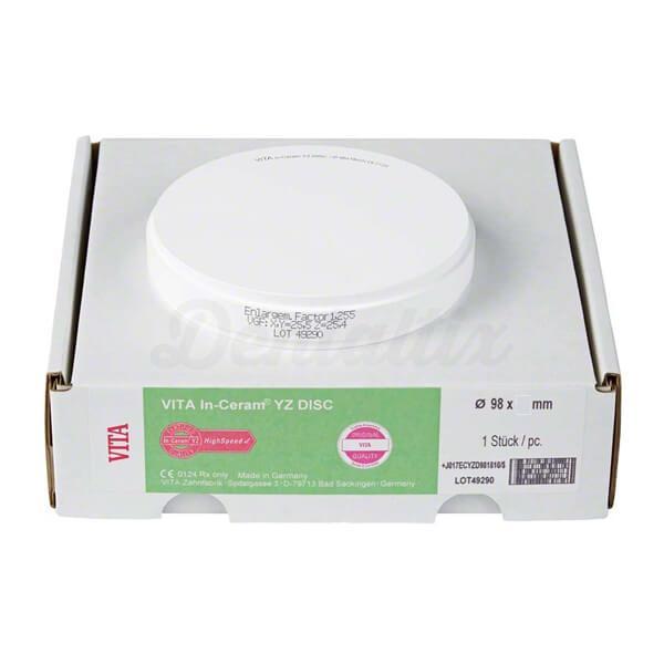 In-Ceram YZ Disc HT voorgesinterde CAD/CAM-discs (Ø 98 mm)
