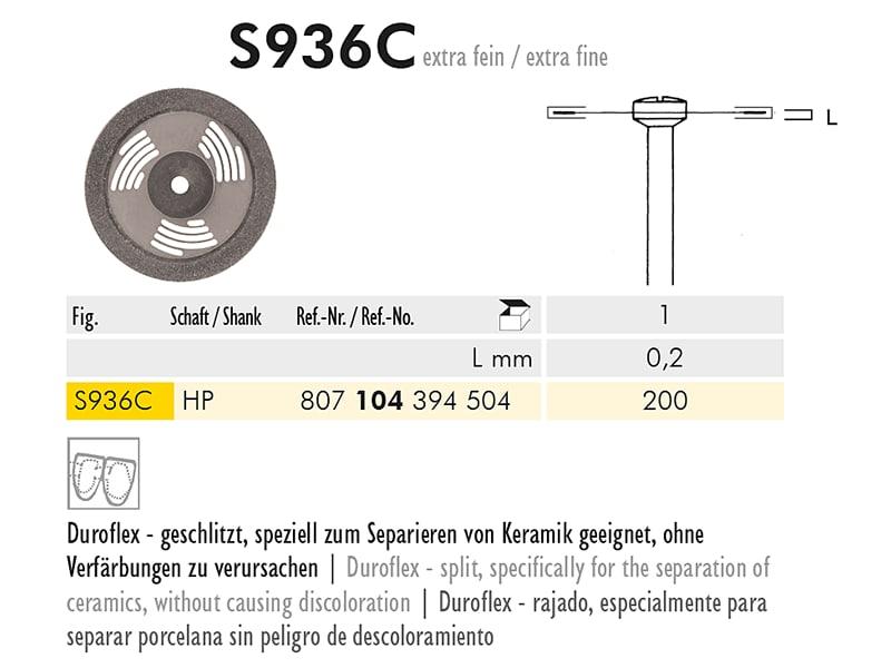 S 936 HP C 200 disque diamanté chirurgical