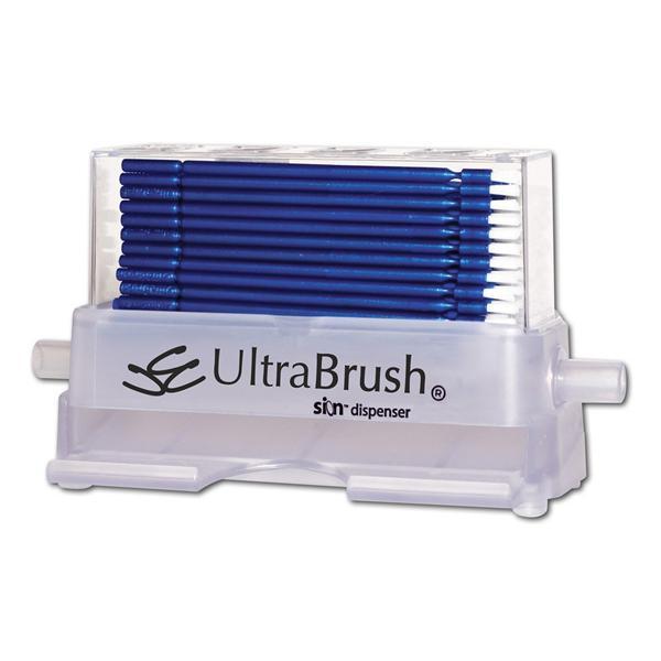 UltraBrush - Le distributeur + 100 applicateurs fin 1.0 bleu