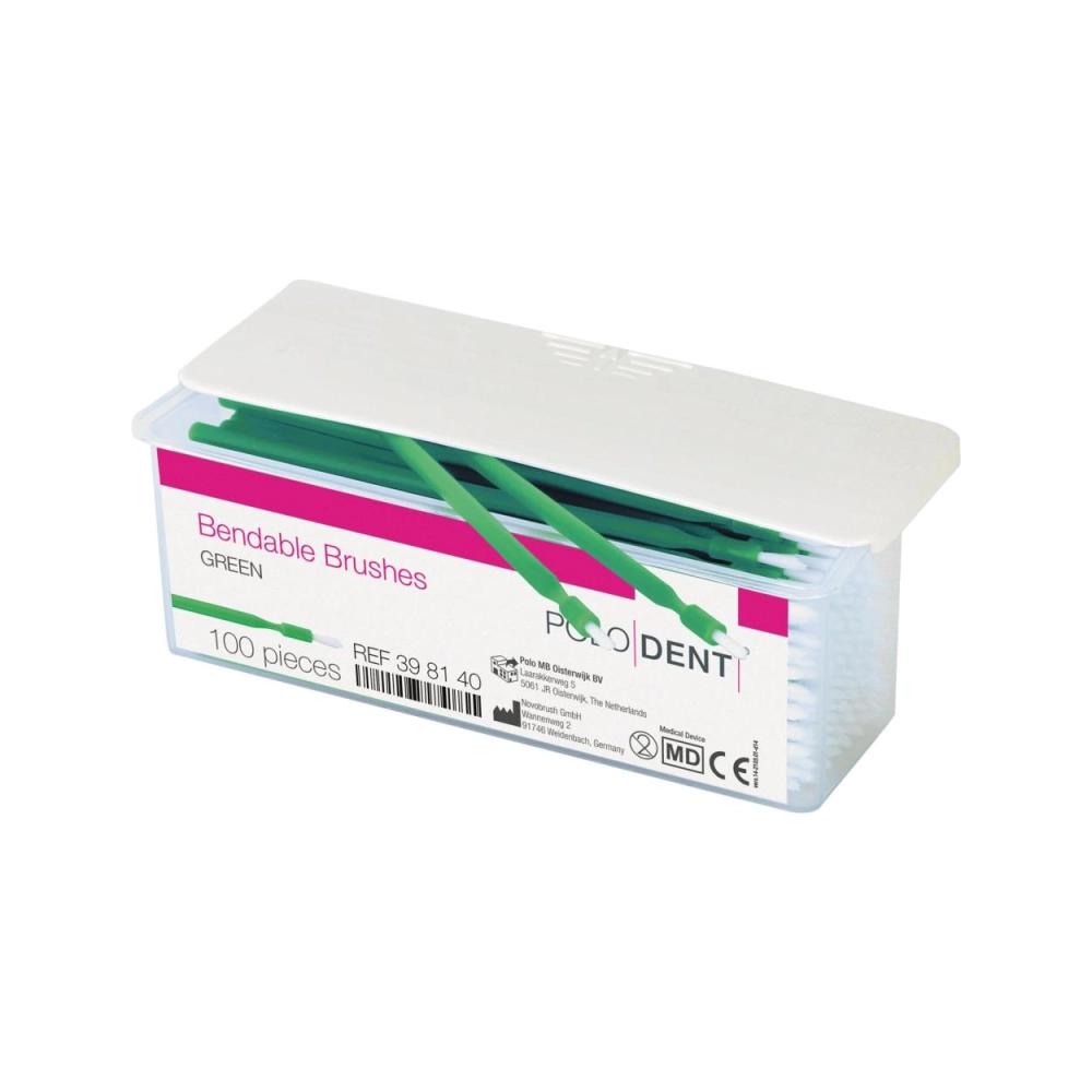 PoloDent bendable brushes vert 100 pcs