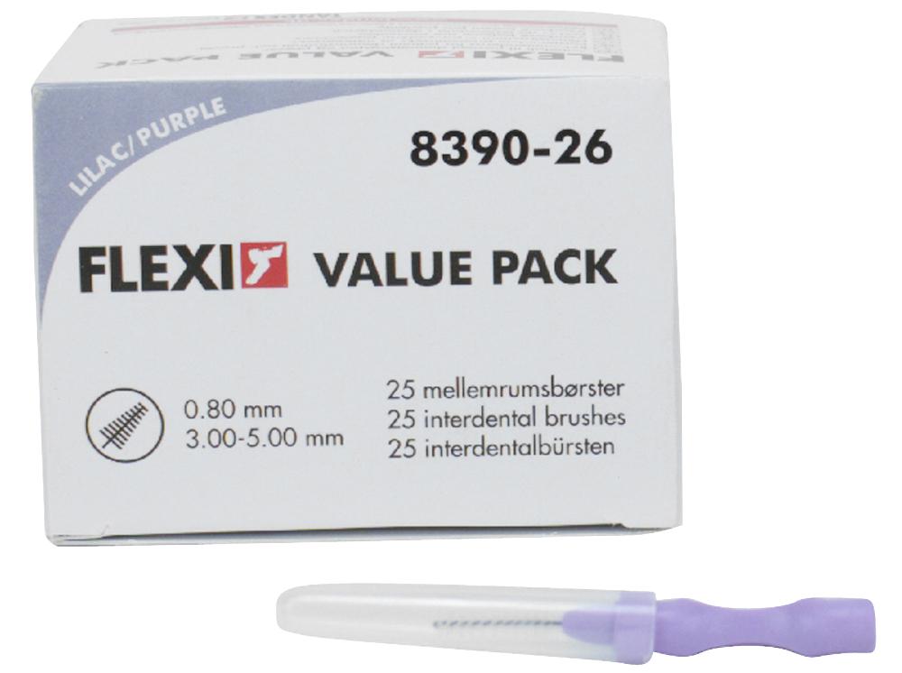 Interd. borstel Flexi paars 1,4 25st.