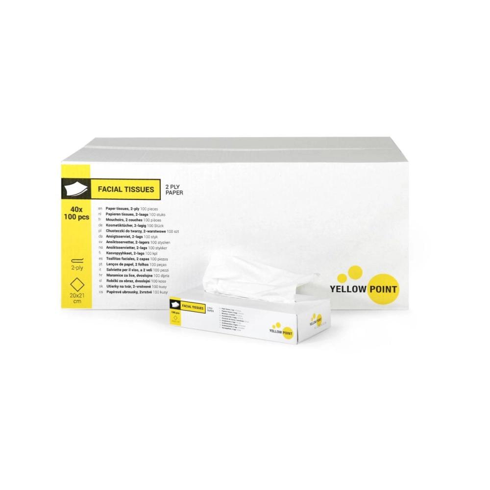Yellow Point Facial Tissues 20x21 cm 40x 100 pcs