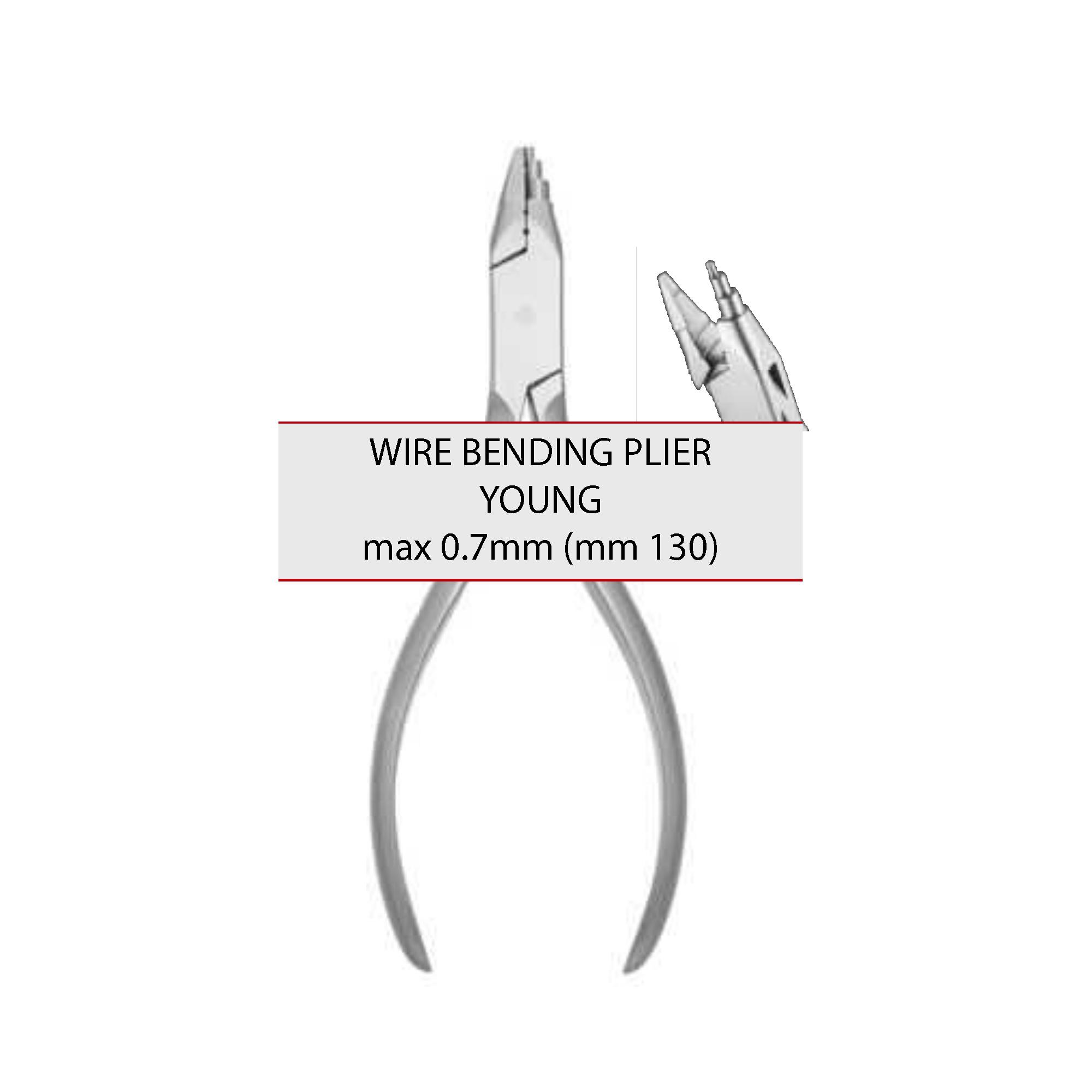 Pince orthodontique Young (fil max 0,7 mm, 130 mm) réf. 1023-14