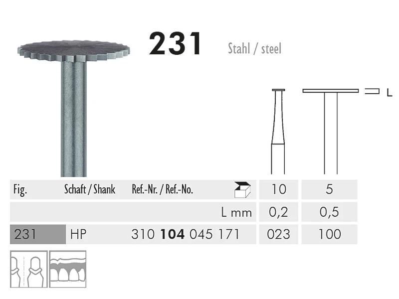 231 instrument en acier