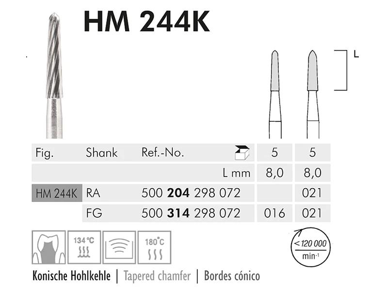 HM 244 K fraise en carbure de tungstène