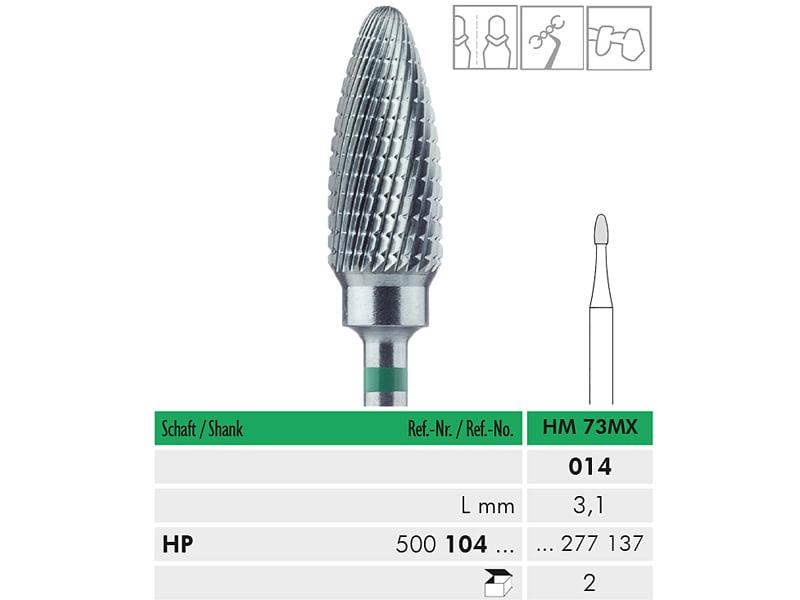 HM 73 MX HP 014 fraise en carbure de tungstène