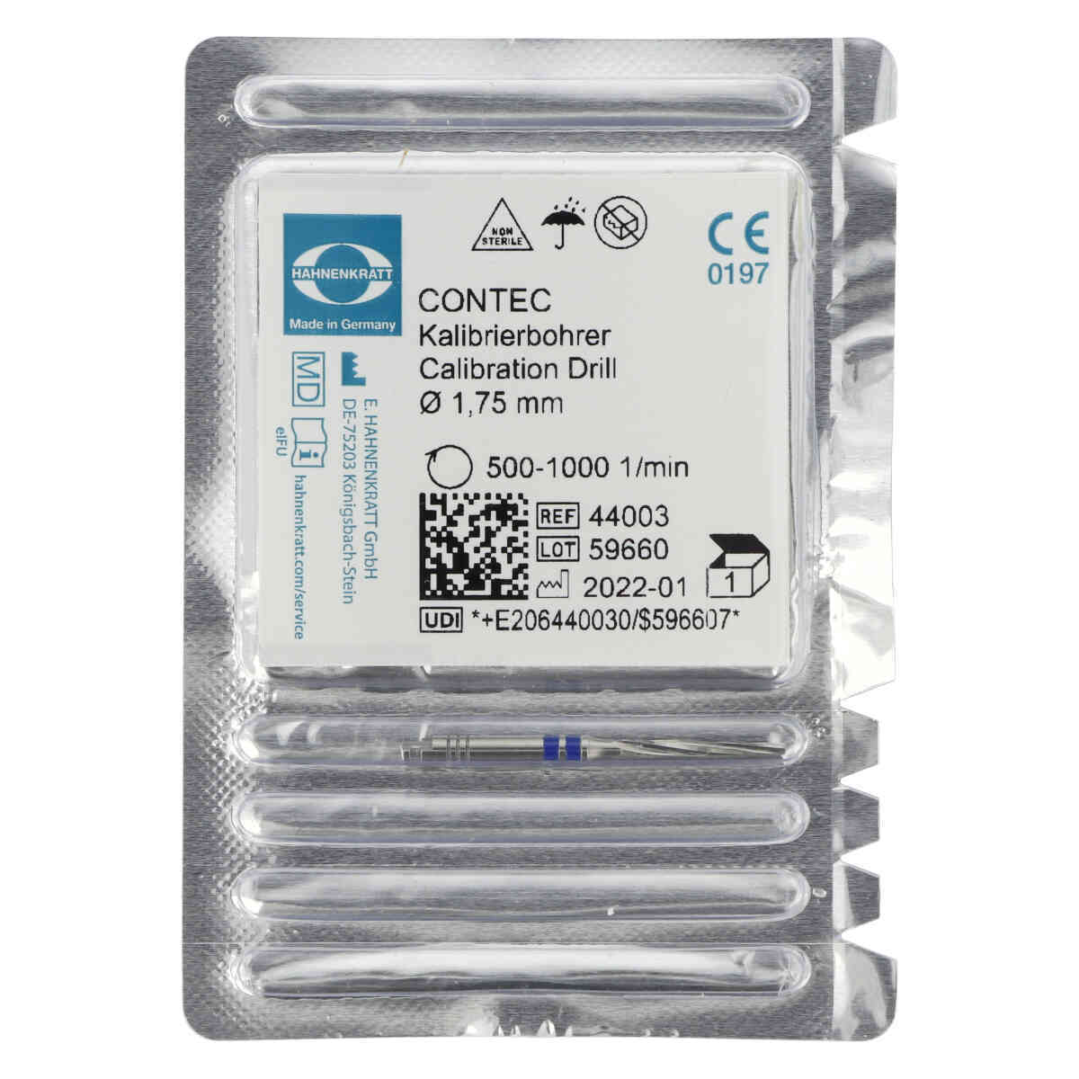 Contec calibrate drill Ø1,75mm (blue) - size 3