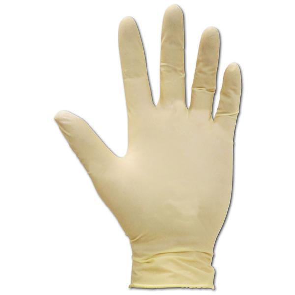Gants en latex, légèrement poudrés