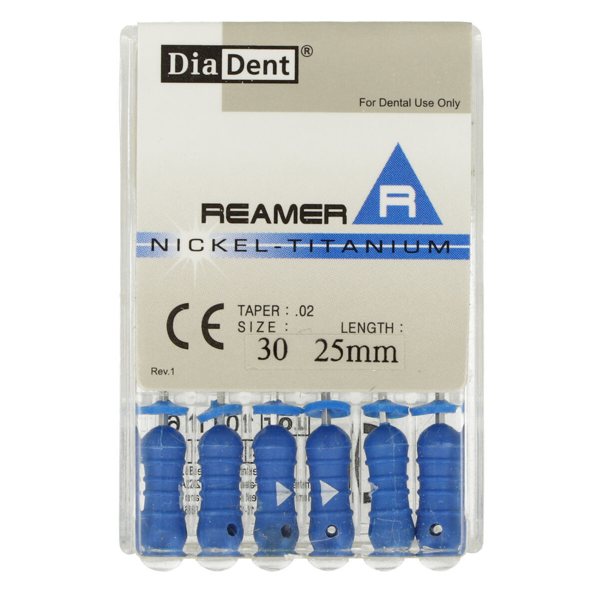 DiaDent NiTi Reamers .02 / 25mm - ISO 30