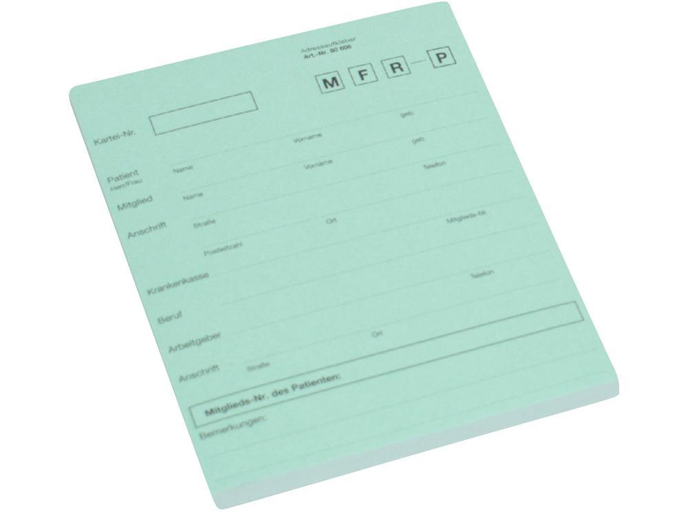Feuille d'adresse bleue A5 504 50pcs