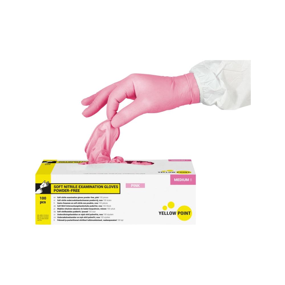 Y.P. Soft Nitrile non poudrés rose x-small 100 pcs