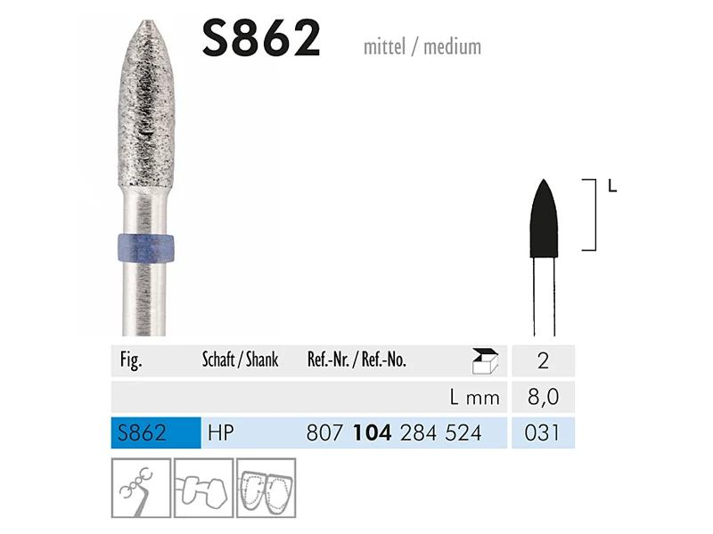 S 862 HP 031 instrument diamanté sintered