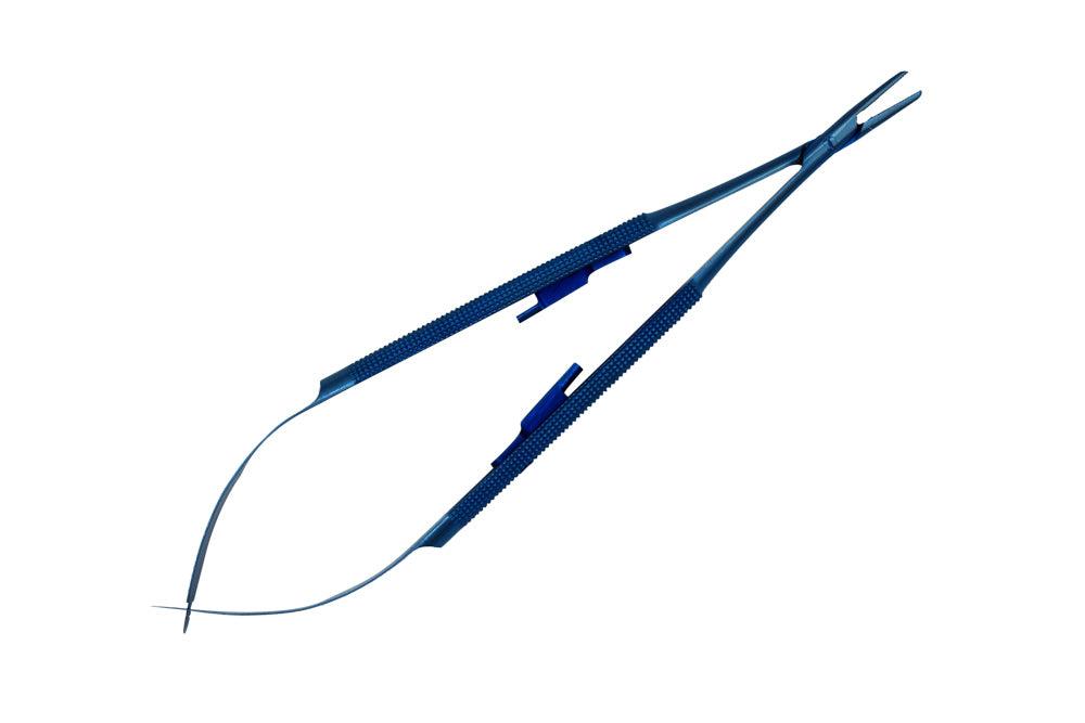 Naaldvoerder Castroviejo titanium ronde handgreep recht 18cm naaldmaat 5-0,6-0-7-0,8-0,9-0,10-0 ref. 1004-29