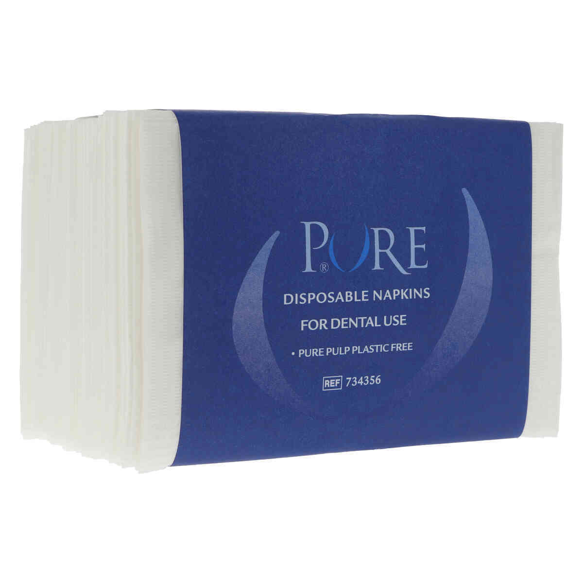 PURE ECO serviettes dentaires 33x45cm (1-couche) - blanc