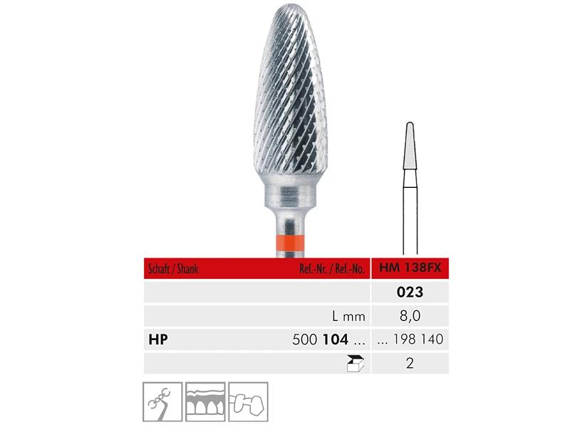 HM 138 FX HP 023 fraise en carbure de tungstène