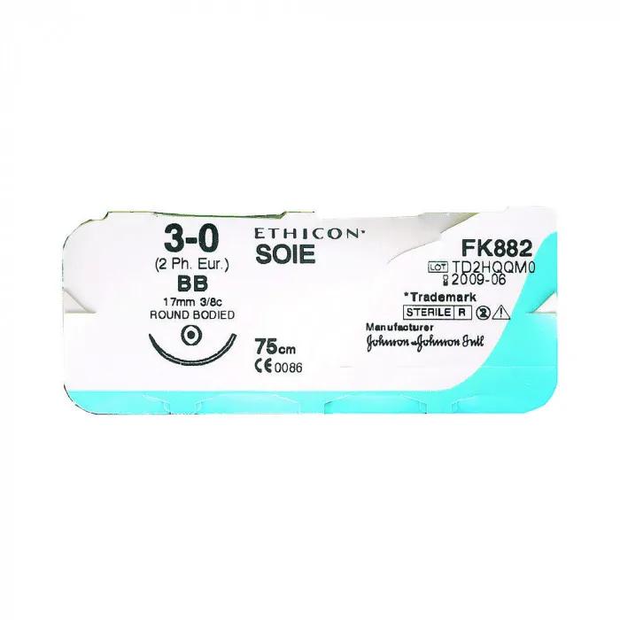 Silk 3-0 19Mm 3/8 Tr.75 Cm Zwart 36stk