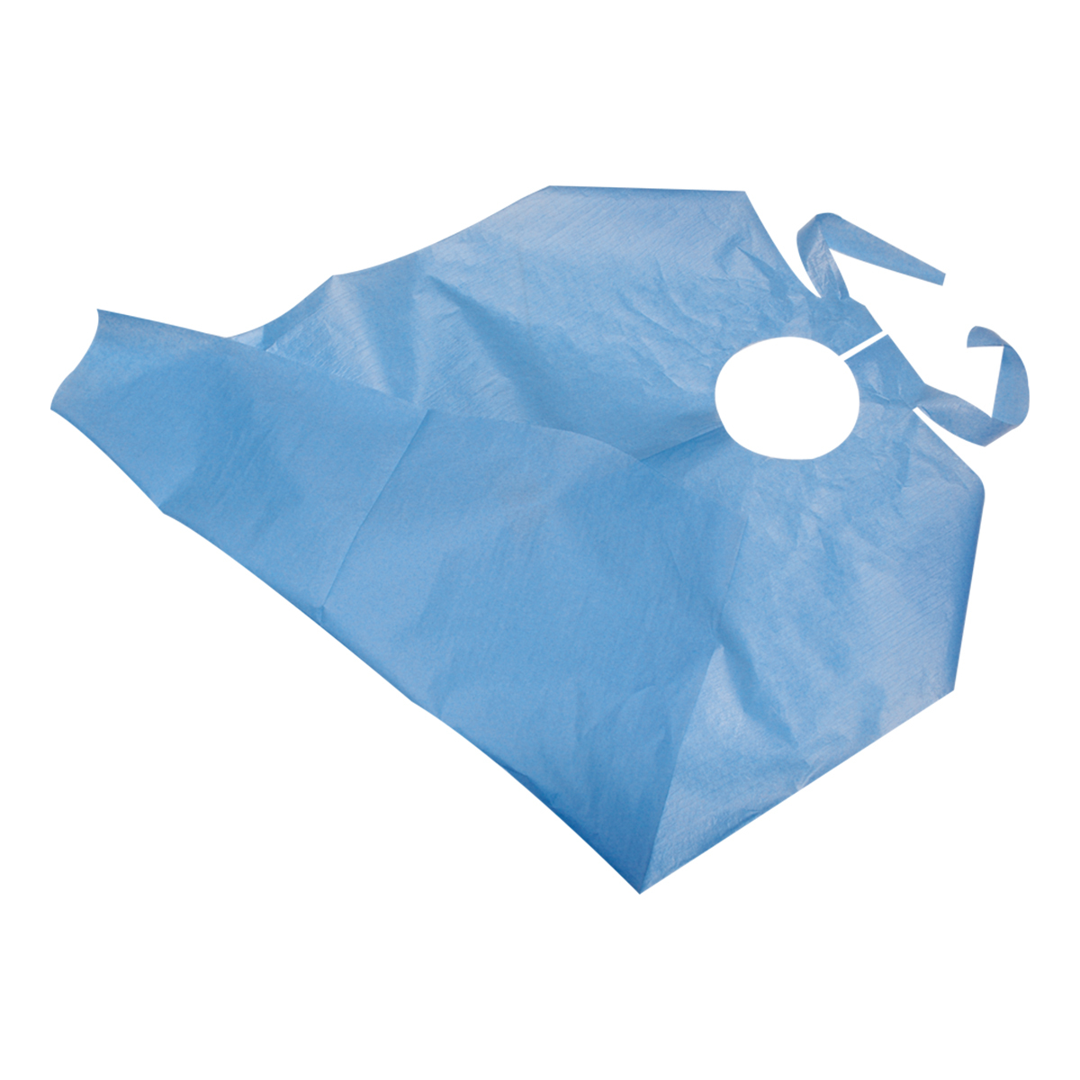 PURE Bavoirs en celluslose avec couche PE 58x60cm rouleau (2-épaisseurs) - bleu