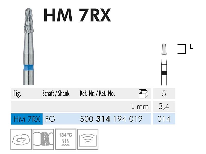 HM 7 RX FG 014 fraise en carbure de tungstène