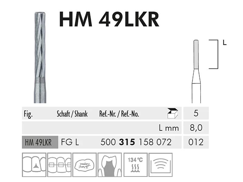 HM 49 LKR FG L 012 fraise en carbure de tungstène