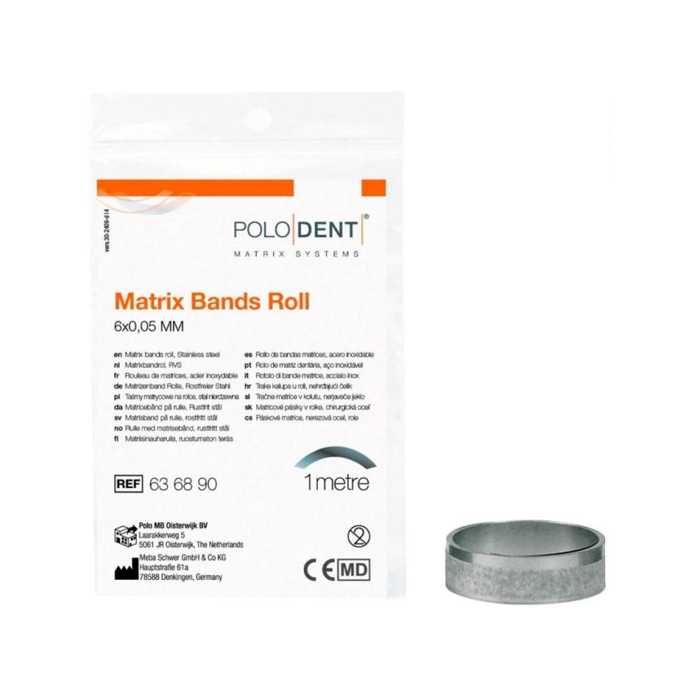 P.D. rouleau de matrices 6 mm inox 1 m