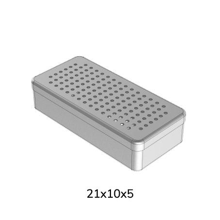 GEPERFOREERDE ALUMINIUMDOOS - 21X10X5CM