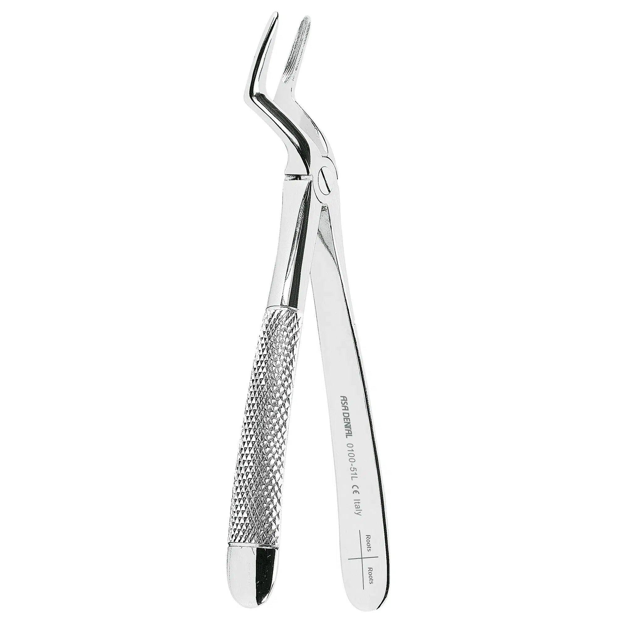 Asa Dental Extractietang #51L Gekartelde punt (19 cm)