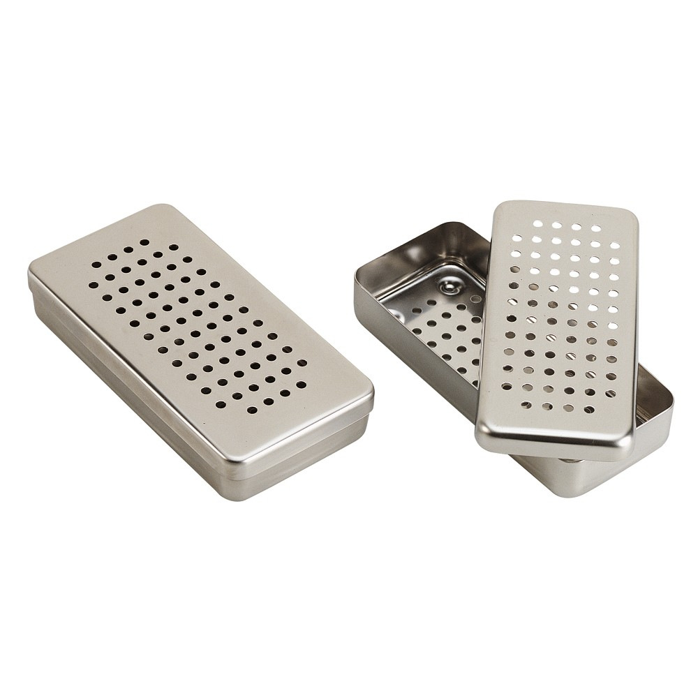 BOITE INOX - PERFOREE - 21X10X5CM