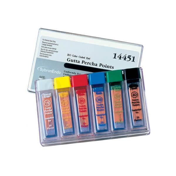 Pointes de gutta-percha codées (120 pcs)