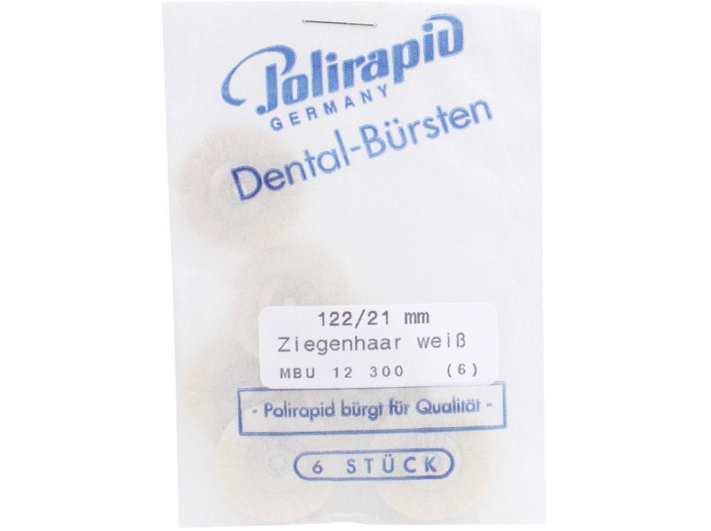 ZR borstel unm. geit wit Ø21mm 6st.