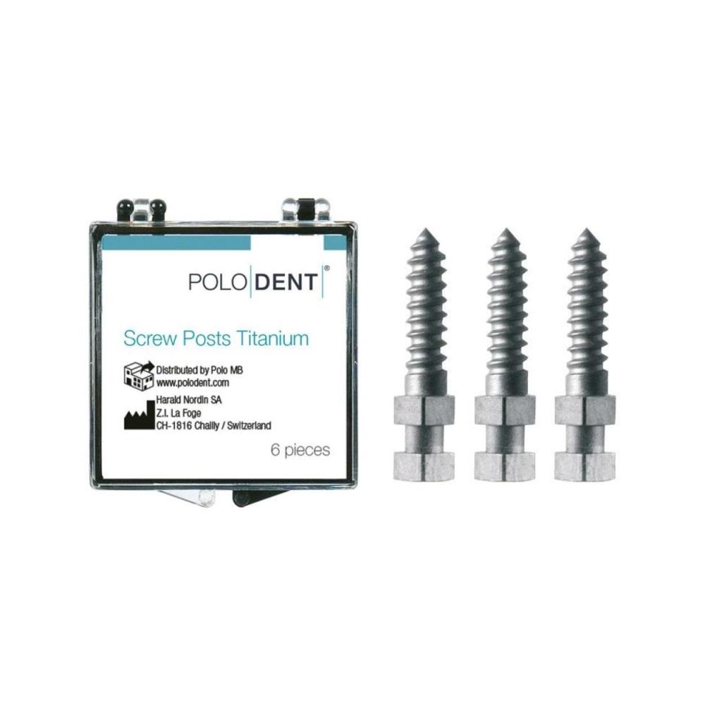 PoloDent screw posts titane M-5 6 pcs