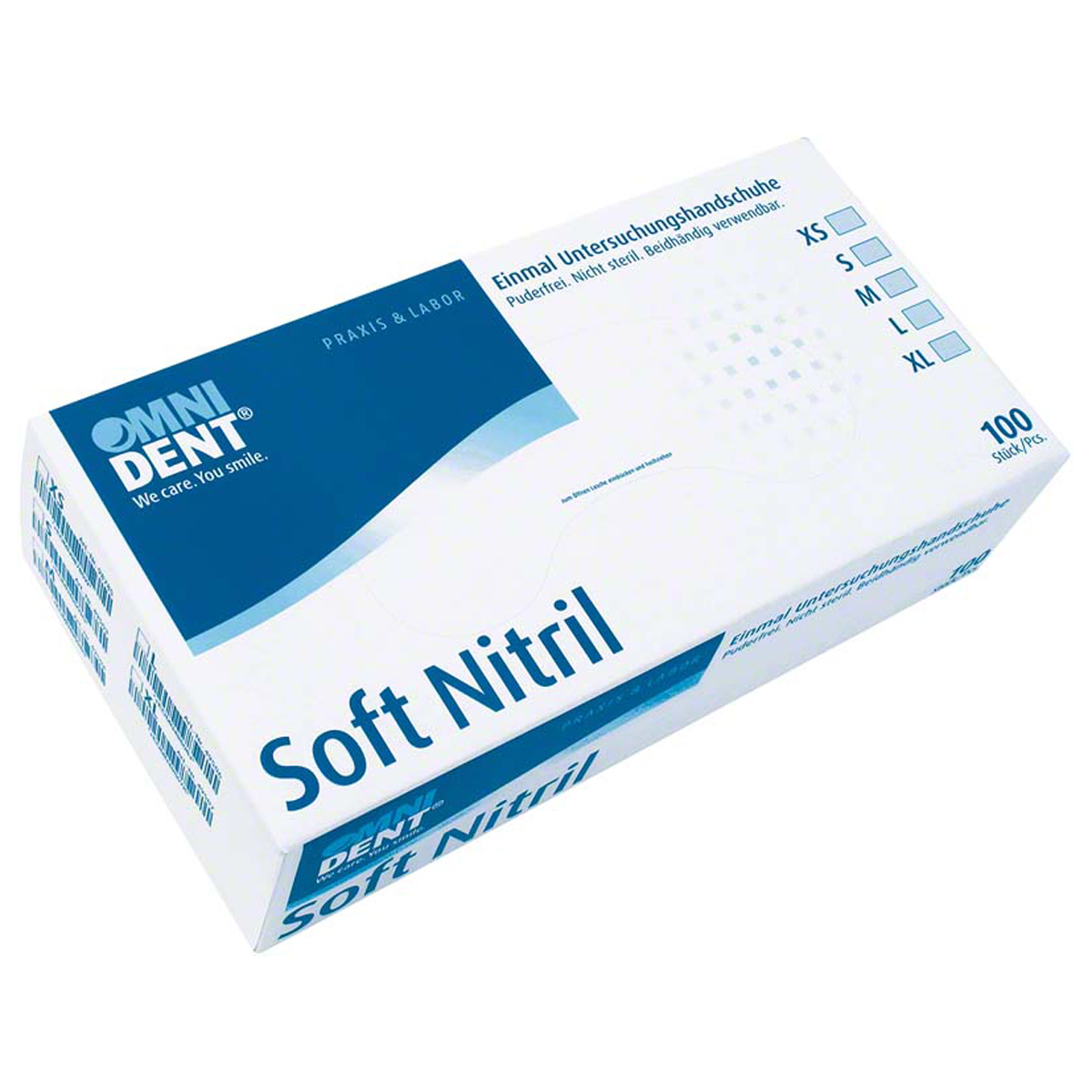 Omnident® Gants nitrile Soft sans poudre blanc