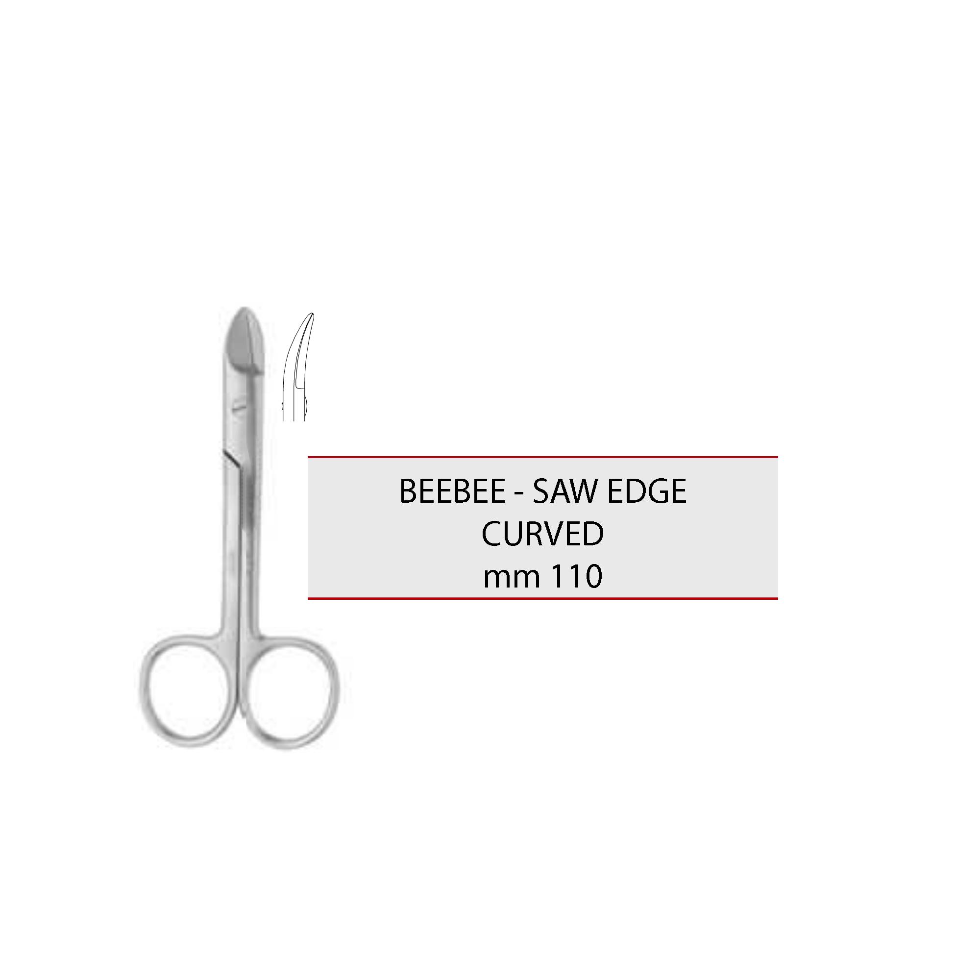 Instrument orthodontique BeeBee bord denté courbe 110 mm réf. 1025-6