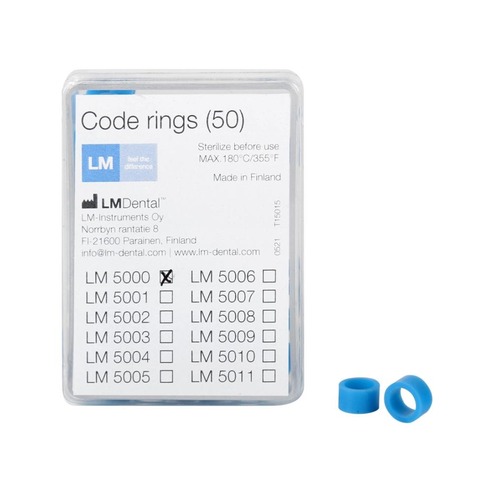 LM-Dental Bagues de codification bleu 50 pcs