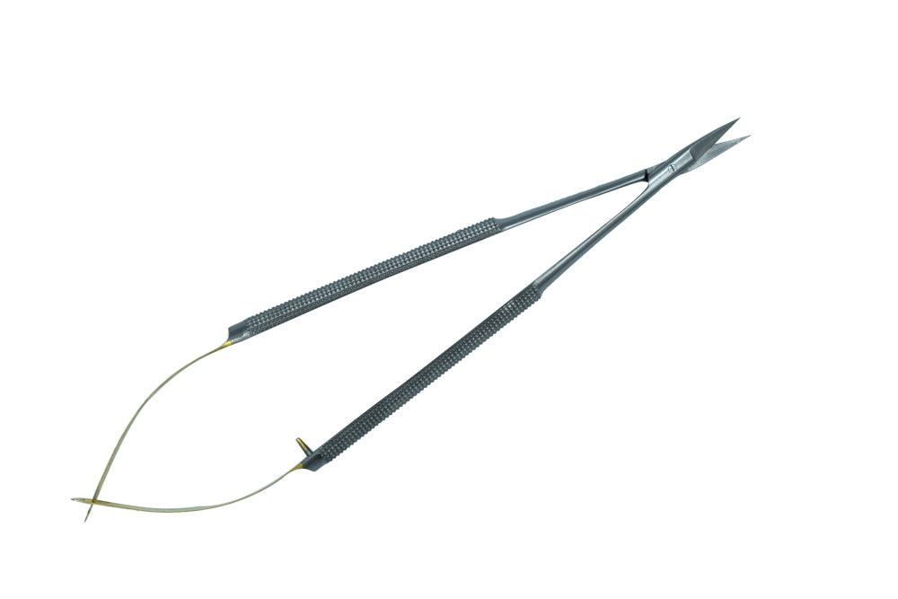 Micro-schaar ronde handgreep gebogen 15cm TC-insert ref. 1002-14