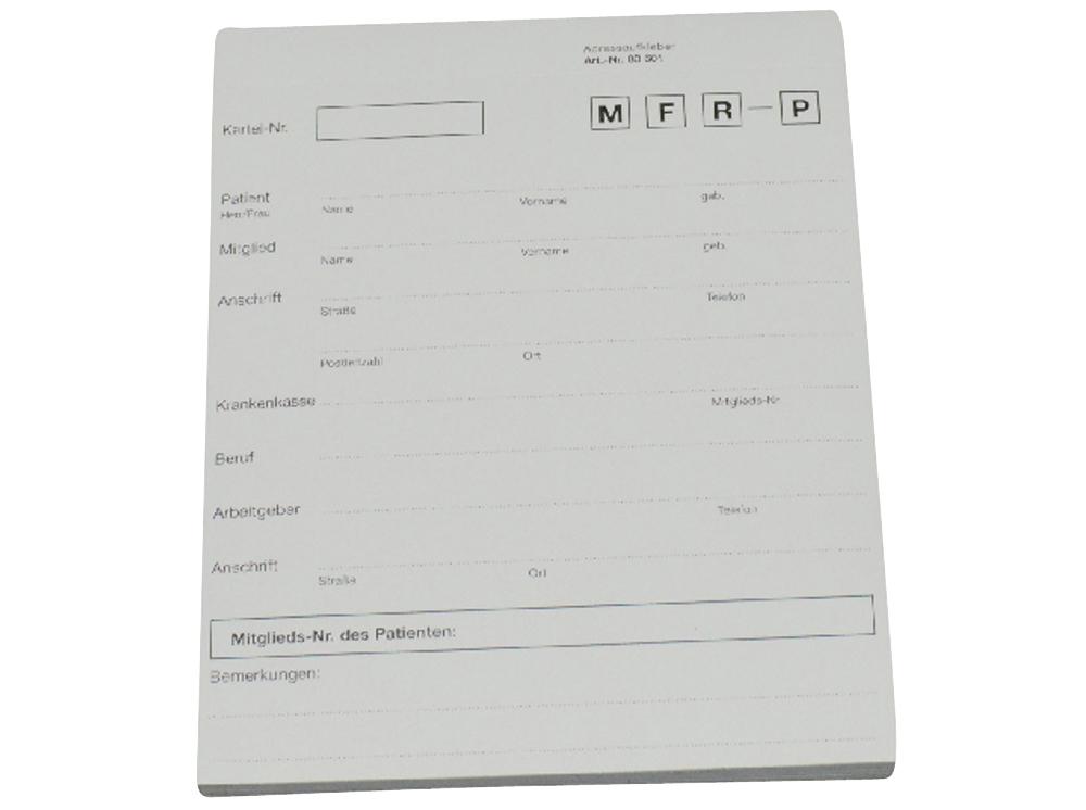 Feuille d'adresse blanche A5 sk 504 50pcs