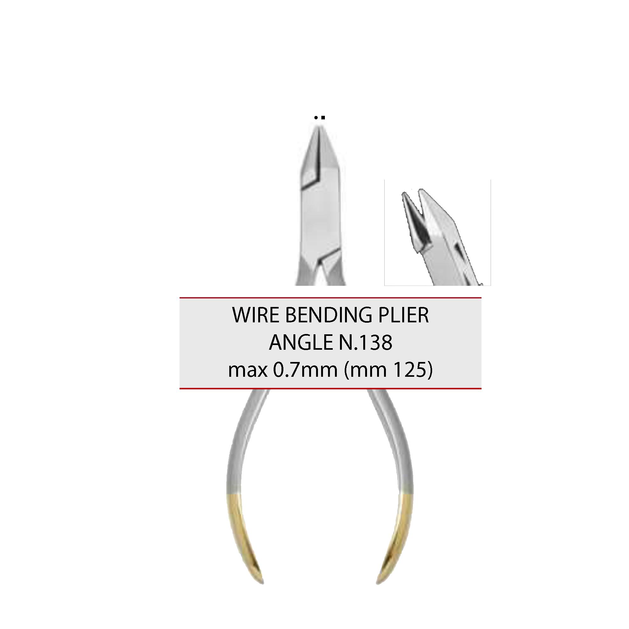 Pince orthodontique Angle n°138 (fil max 0,7 mm, 125 mm) réf. 1023-9