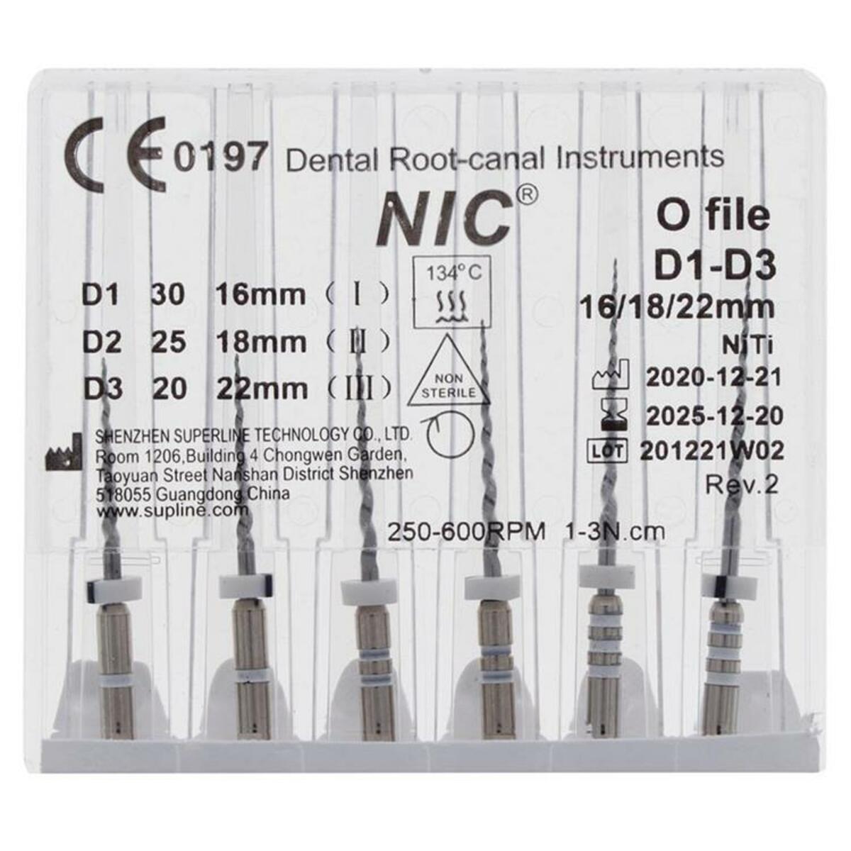 NIC® O-file 16-22mm assortiment - D1-D3