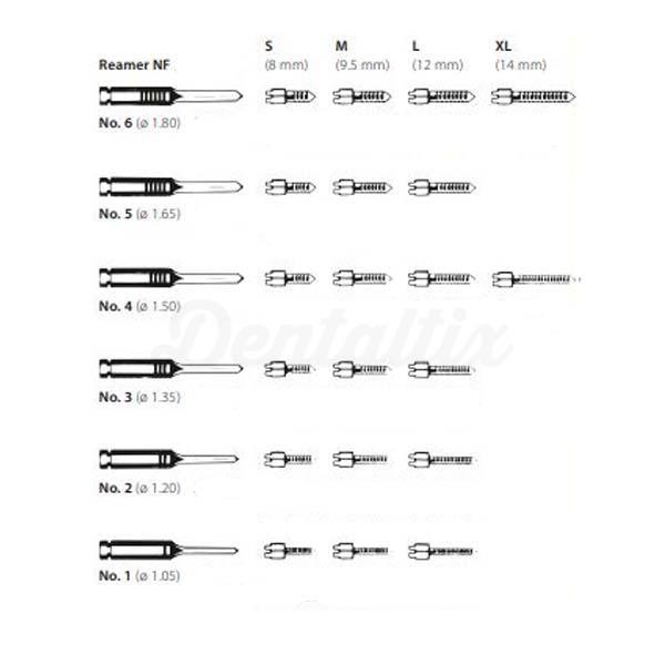 Mira-Post : Boulon intraradiculaire plaqué or (12 pièces)
