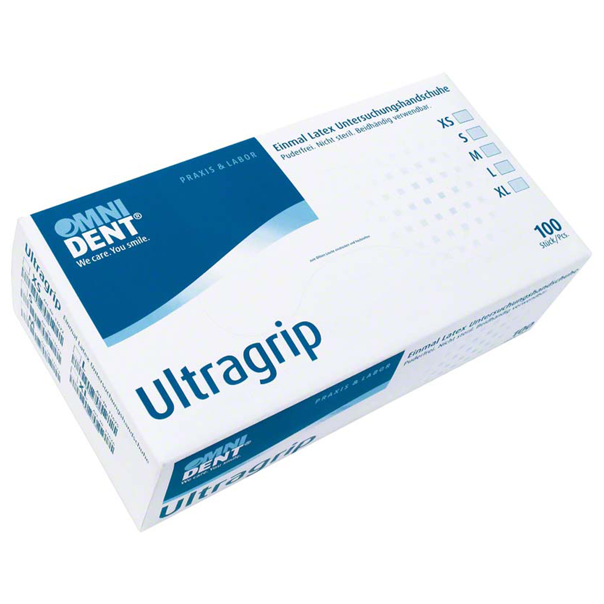 Omnident® Ultragrip gants d'examen non poudrés latex