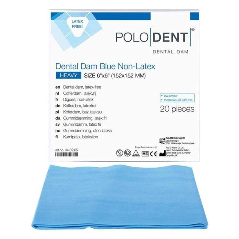 PoloDent digue sans latex Heavy verte 152 x 152 mm (36 pcs)