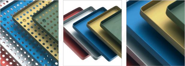Geperforeerde aluminium tray (284 x 184 x 17 mm)