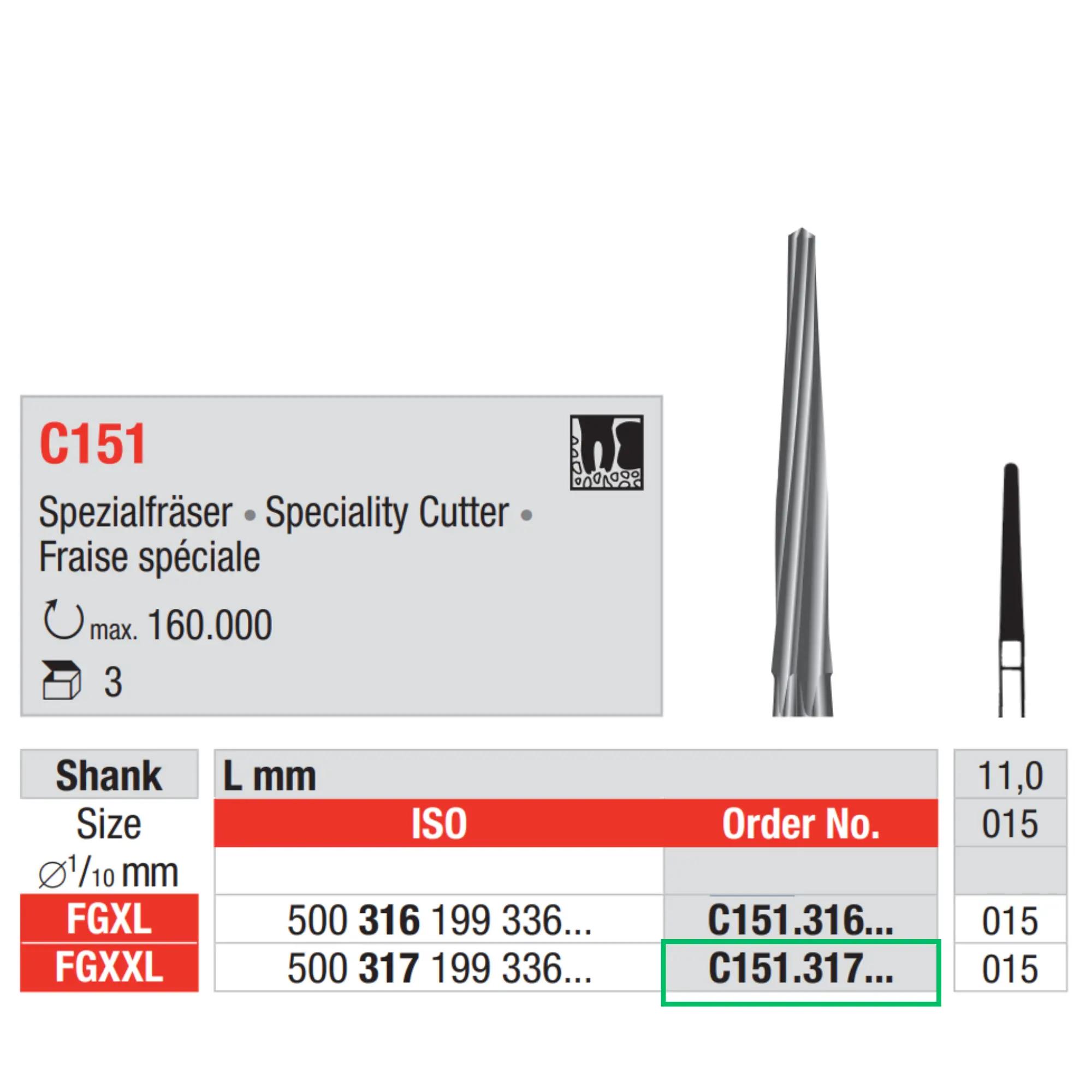 Chirurgie - Fraise spéciale #C151 FG (3)