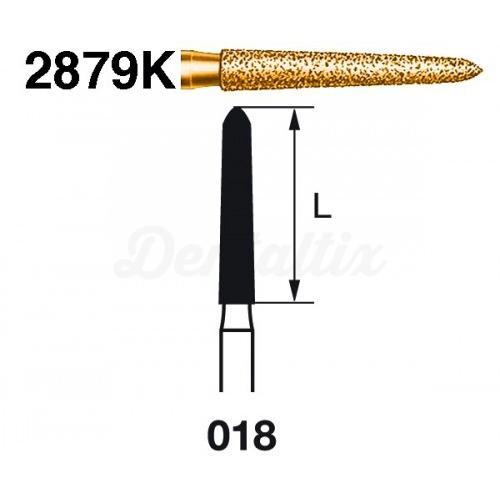 Fraise diamantée torpille conique 2879K pour FG (5 pcs)