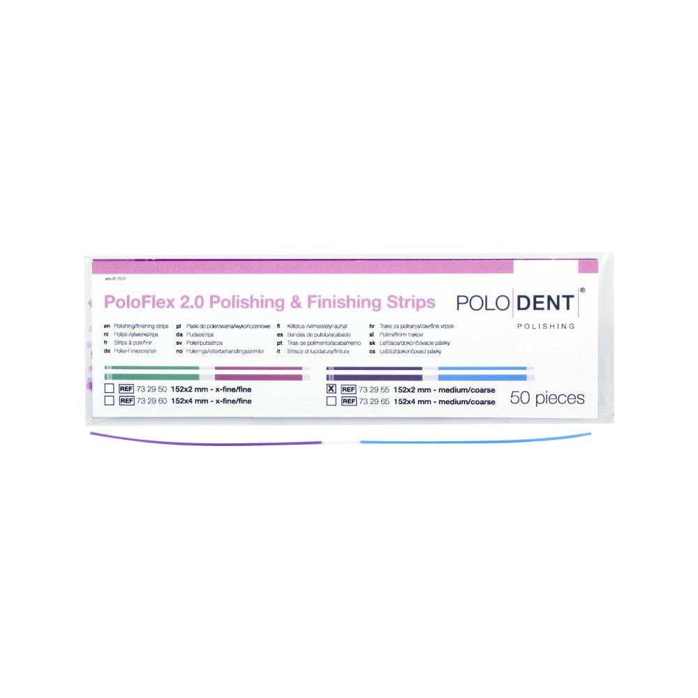 PoloDent PoloFlex 2.0 strips à polir moyen/gros 152x2 mm 50 pcs