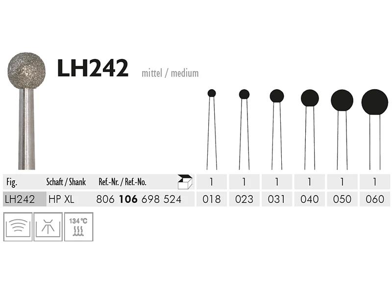 LH 242 instrument diamanté chirurgical