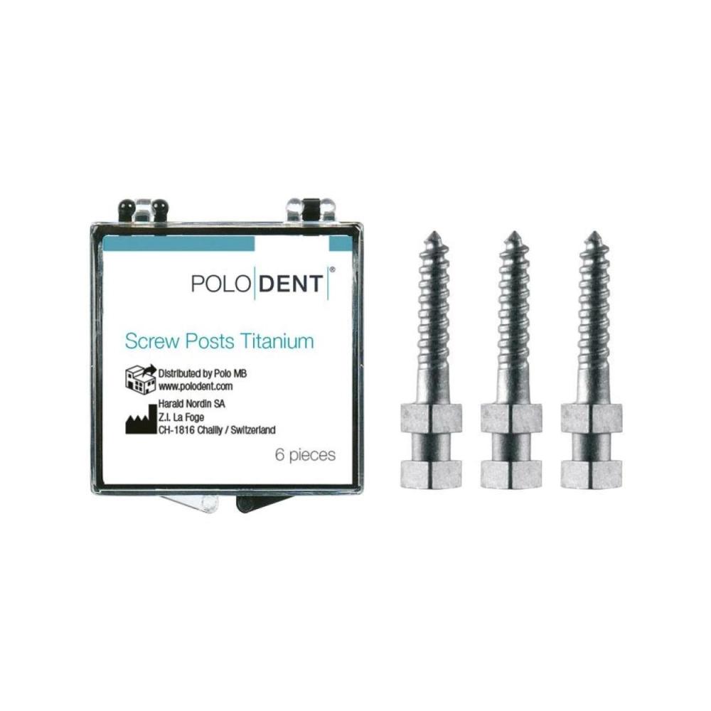 PoloDent screw posts titane M-2 6 pcs