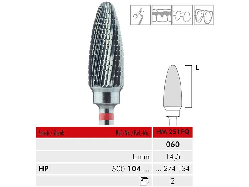 HM 251 FQ HP 060 fraise en carbure de tungstène