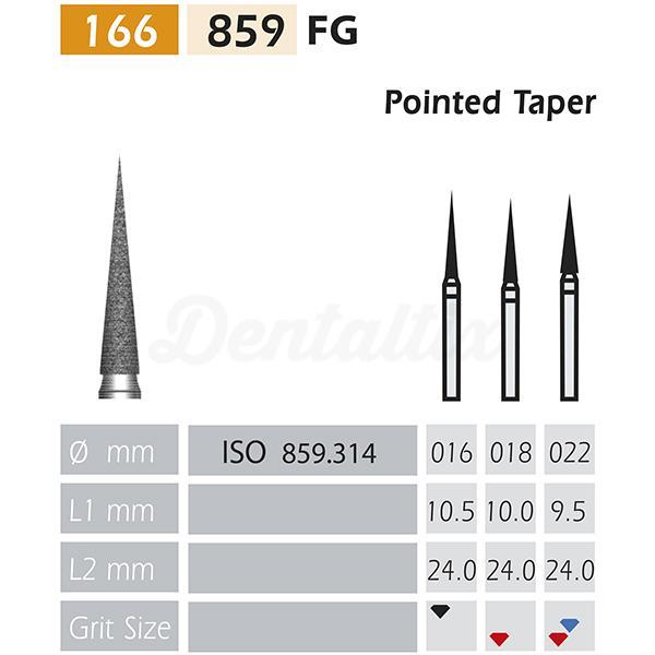 Fraise diamantée 859 FG conique (5 pièces)