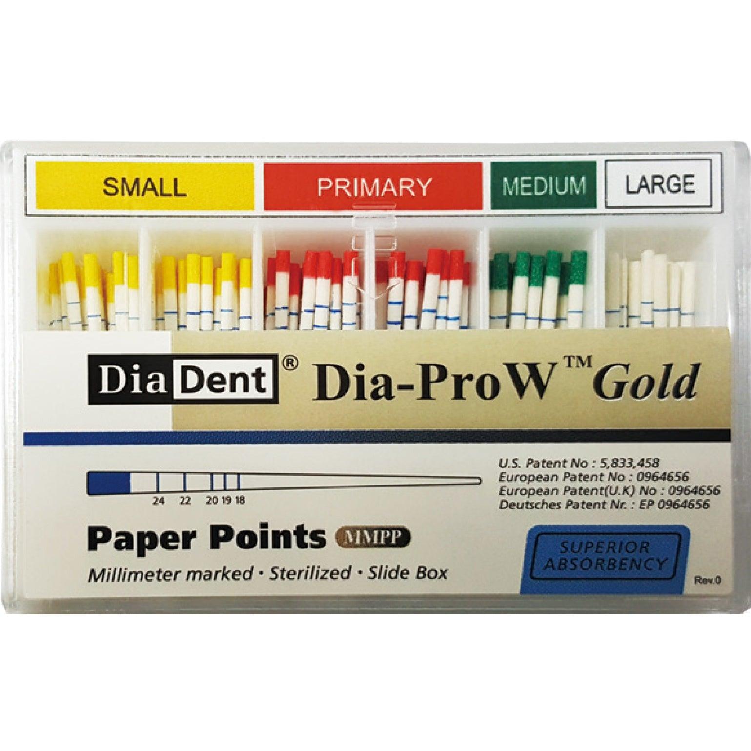 Pointes papier Dia-Pro W Gold graduées