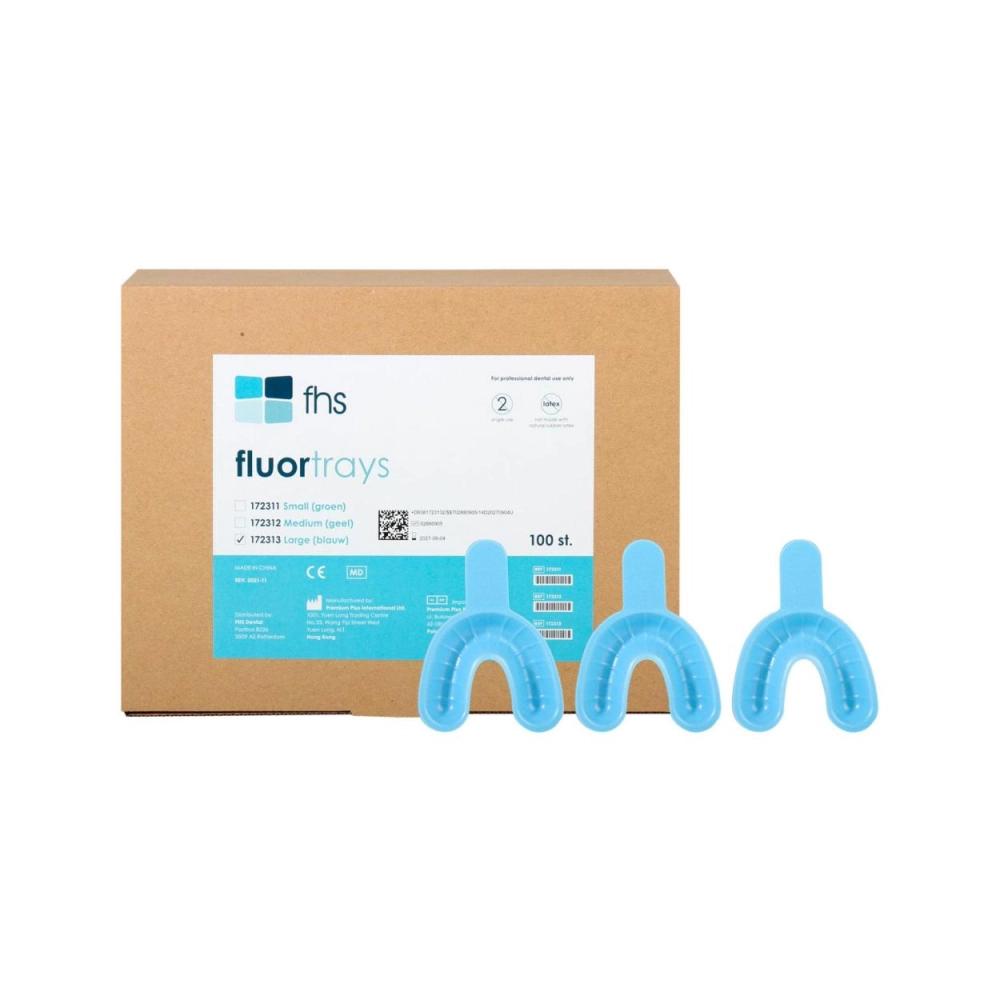 Premium Plus Fluoride applicatielepels large blauw 100 stuks